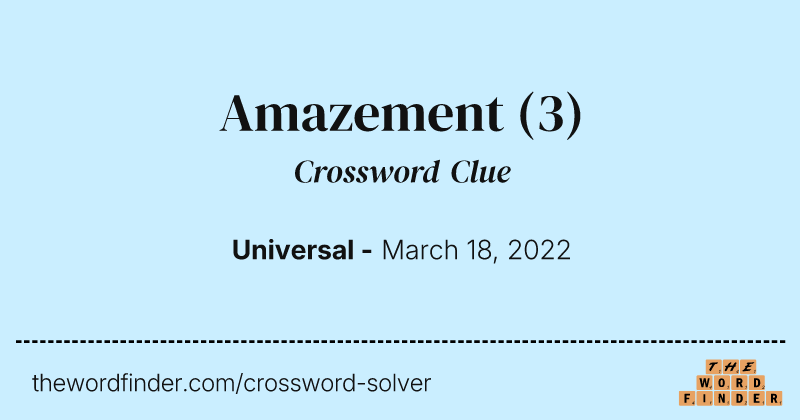 Amazement crossword clue image