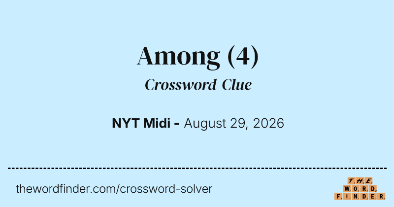 Among crossword clue image