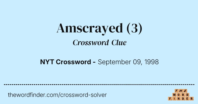 Amscrayed crossword clue image
