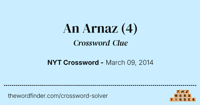 An Arnaz crossword clue image