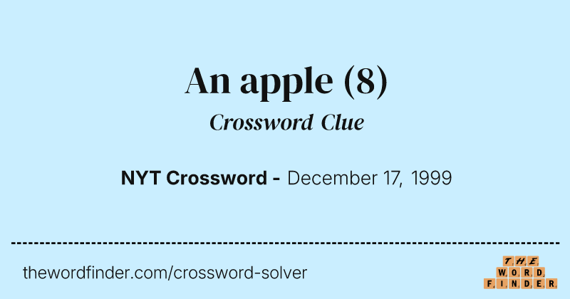 An apple crossword clue image