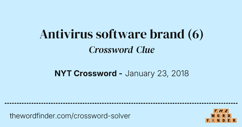 Antivirus software brand crossword clue image