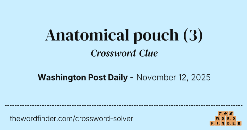 Anatomical pouch crossword clue image