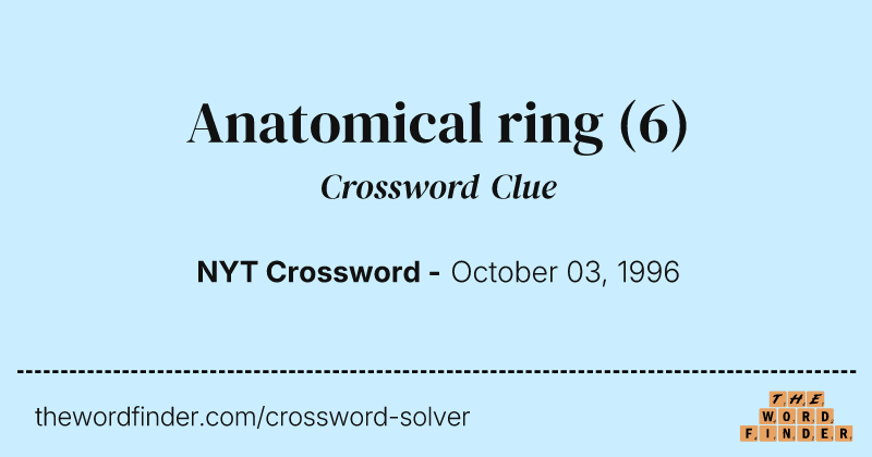 Anatomical ring crossword clue image
