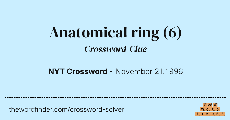 Anatomical ring crossword clue image