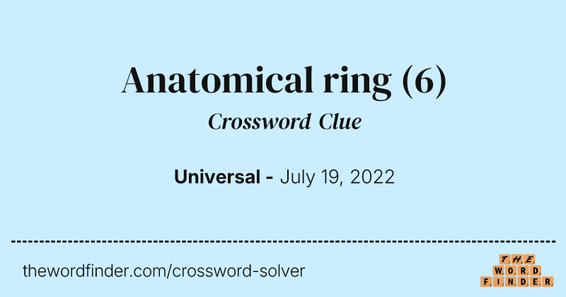 Anatomical ring crossword clue image