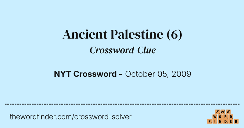 Ancient Palestine crossword clue image