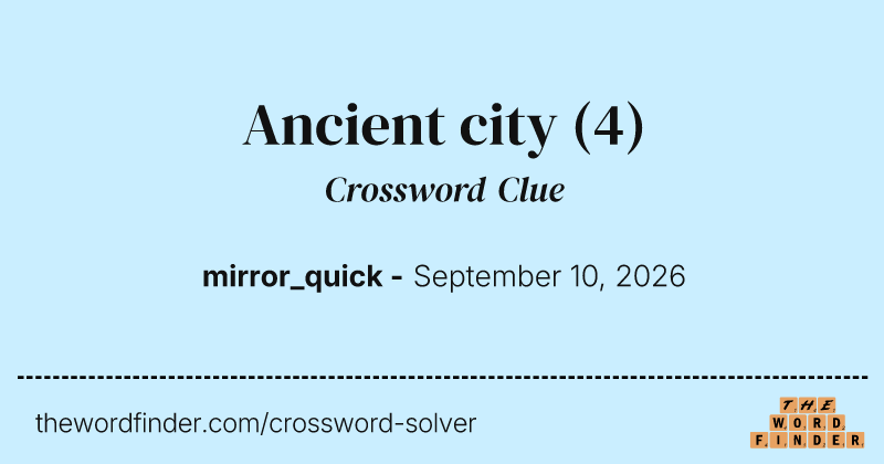 Ancient city crossword clue image