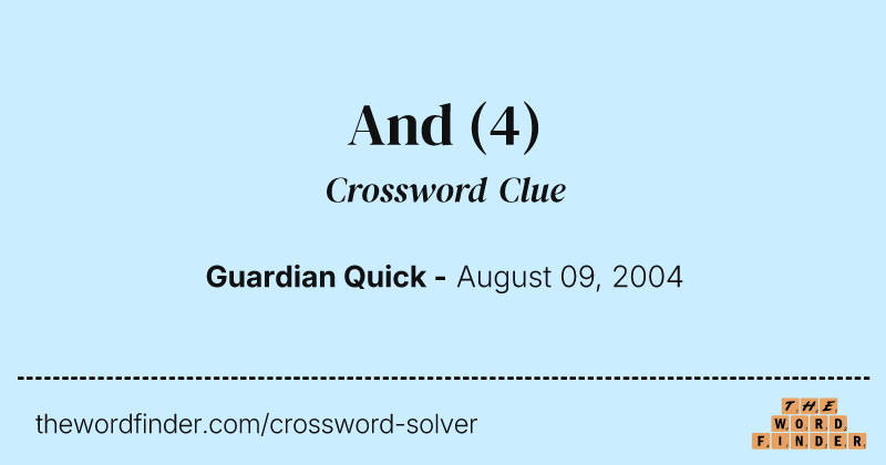 And crossword clue image
