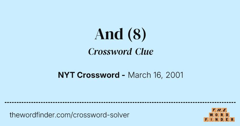 And crossword clue image