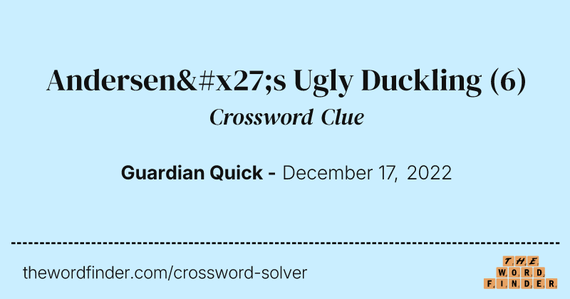 Andersen's Ugly Duckling crossword clue image