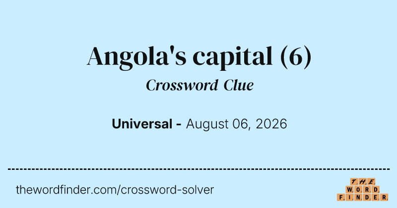 Angola's capital crossword clue image