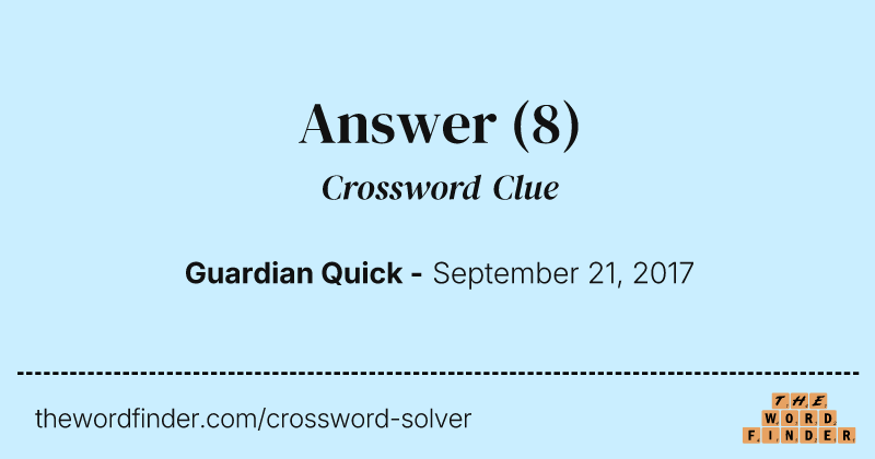 Answer crossword clue image