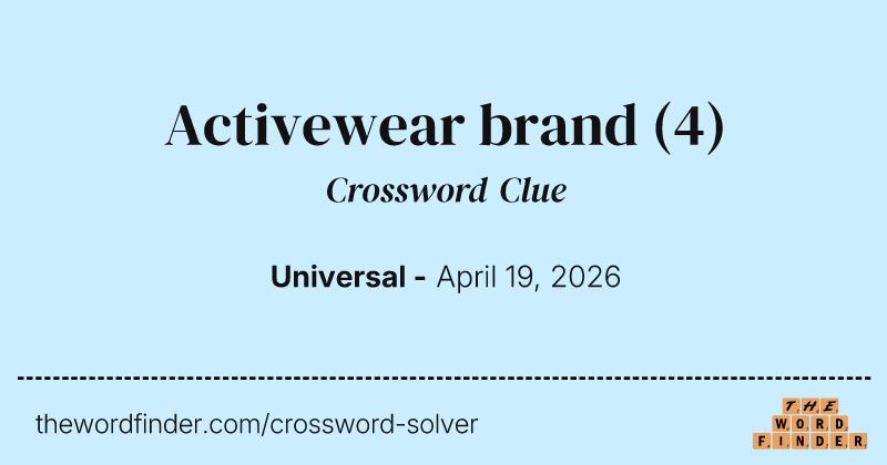 Activewear brand crossword clue image