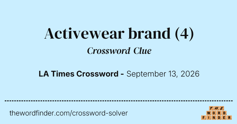 Activewear brand crossword clue image