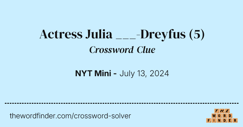 Actress Julia ___-Dreyfus crossword clue image