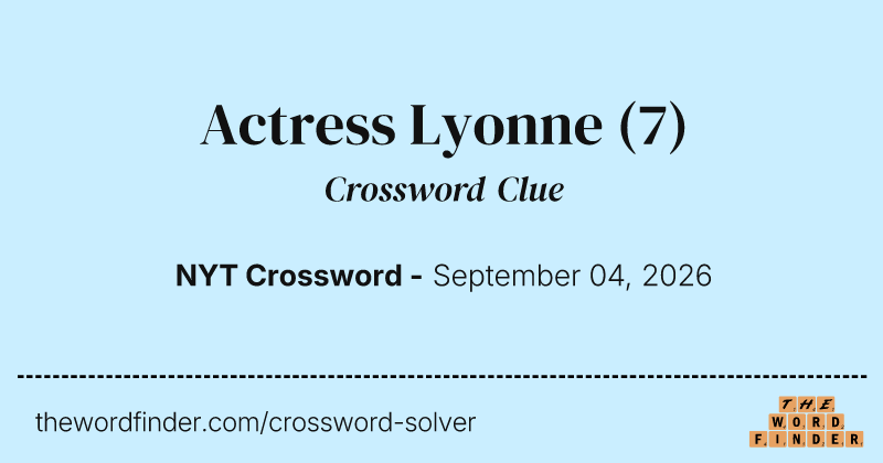 Actress Lyonne crossword clue image