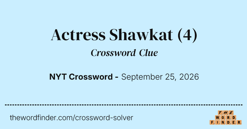 Actress Shawkat crossword clue image