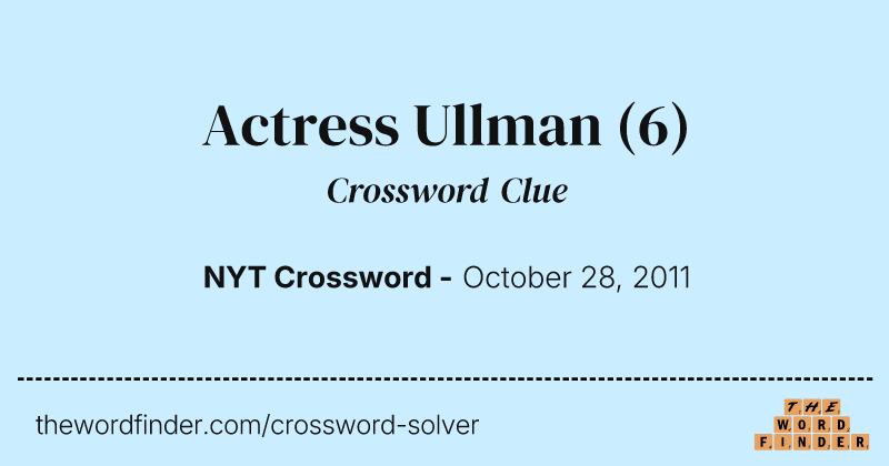 Actress Ullman crossword clue image
