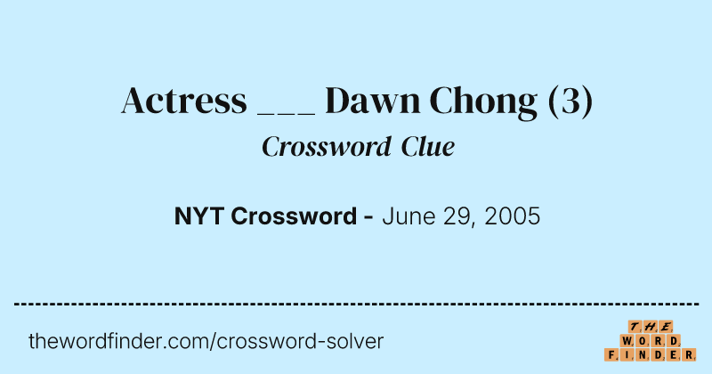Actress ___ Dawn Chong crossword clue image