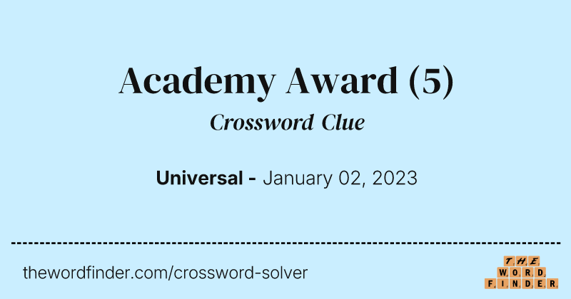 Academy Award crossword clue image