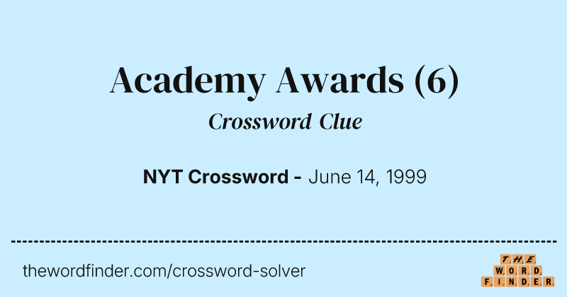 Academy Awards crossword clue image