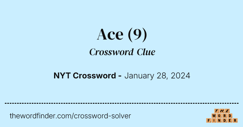 Ace crossword clue image