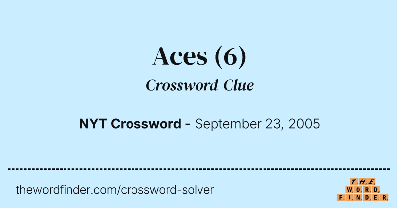 Aces crossword clue image
