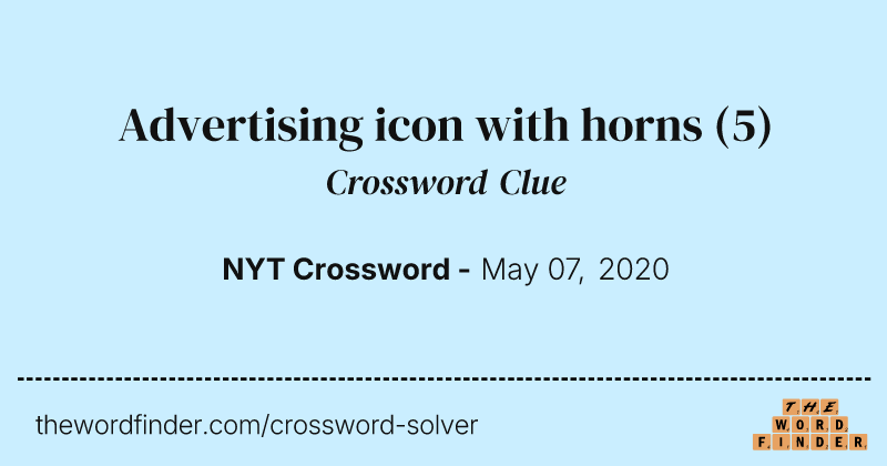 Advertising icon with horns crossword clue image