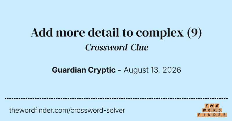 Add more detail to complex crossword clue image