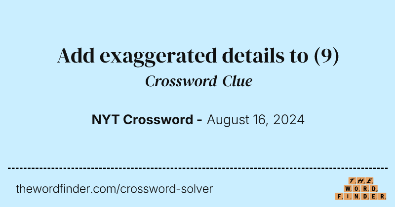 Add exaggerated details to crossword clue image