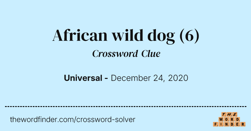 African wild dog crossword clue image