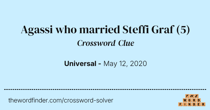 Agassi who married Steffi Graf crossword clue image