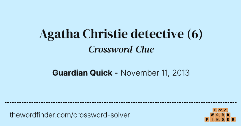 Agatha Christie detective crossword clue image