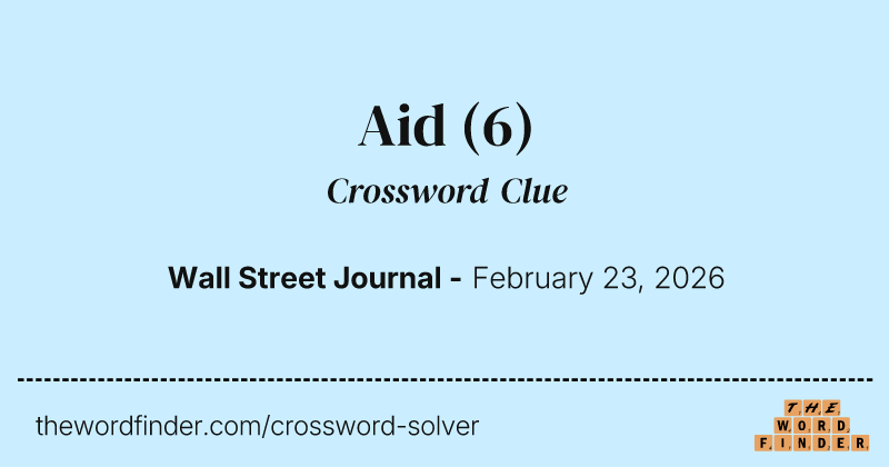 Aid crossword clue image