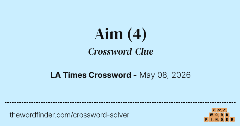 Aim crossword clue image