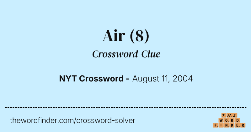 Air crossword clue image
