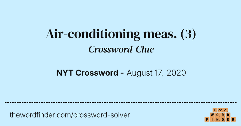 Air-conditioning meas. crossword clue image