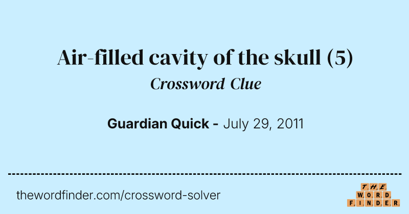 Air-filled cavity of the skull crossword clue image
