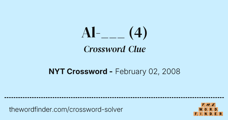Al-___ crossword clue image