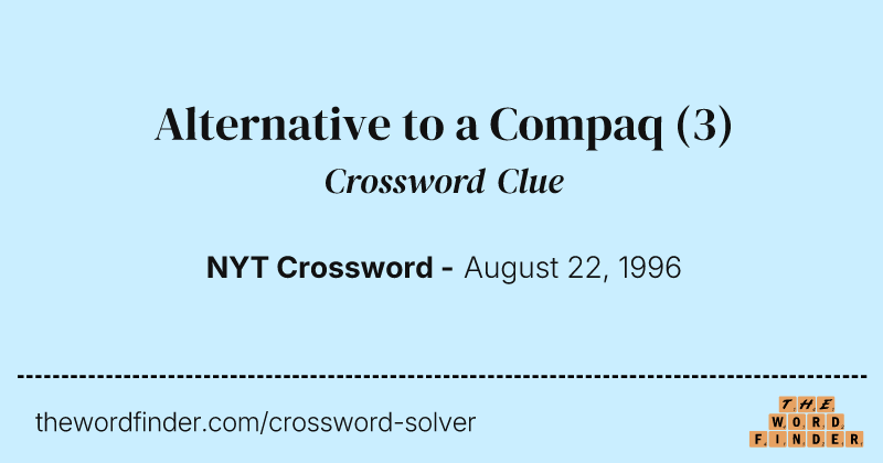 Alternative to a Compaq crossword clue image