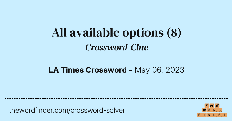 All available options crossword clue image