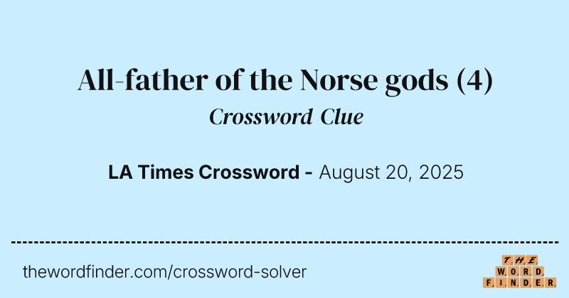 All-father of the Norse gods crossword clue image