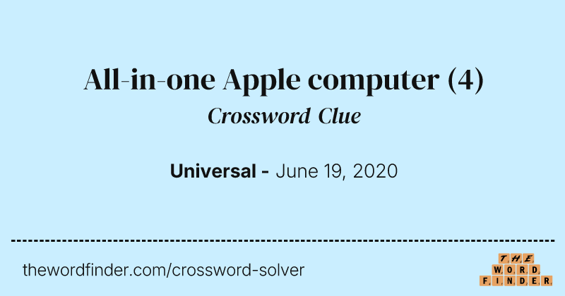 All-in-one Apple computer crossword clue image