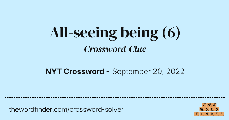 All-seeing being crossword clue image