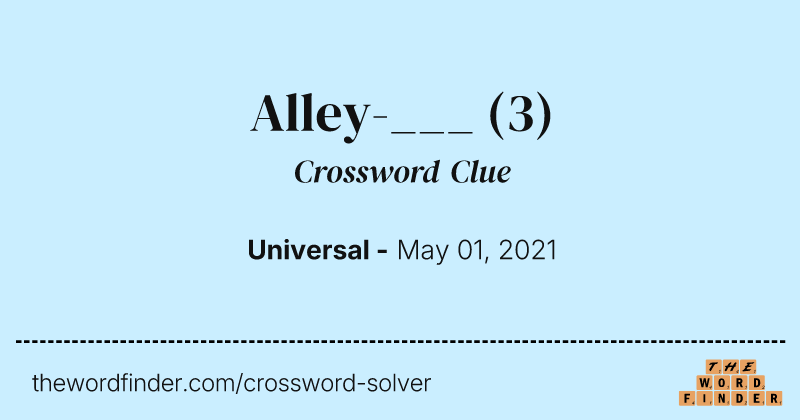 Alley-___ crossword clue image
