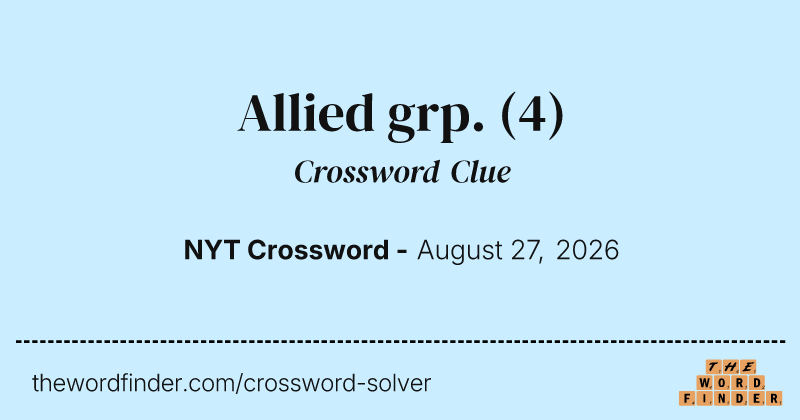 Allied grp. crossword clue image