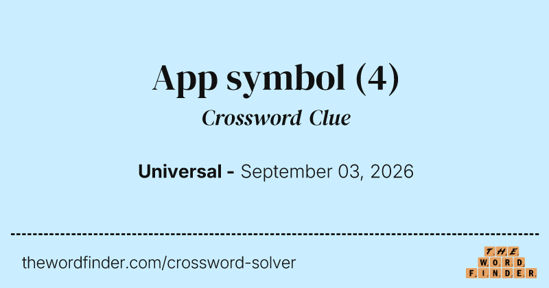 App symbol crossword clue image
