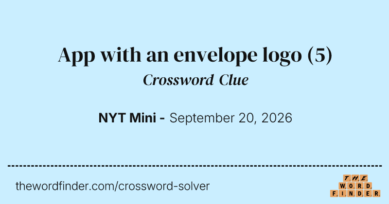 App with an envelope logo crossword clue image