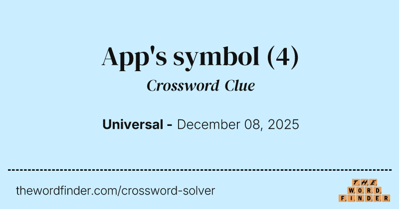 App's symbol crossword clue image